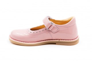 Pantofi roz piele lacuita