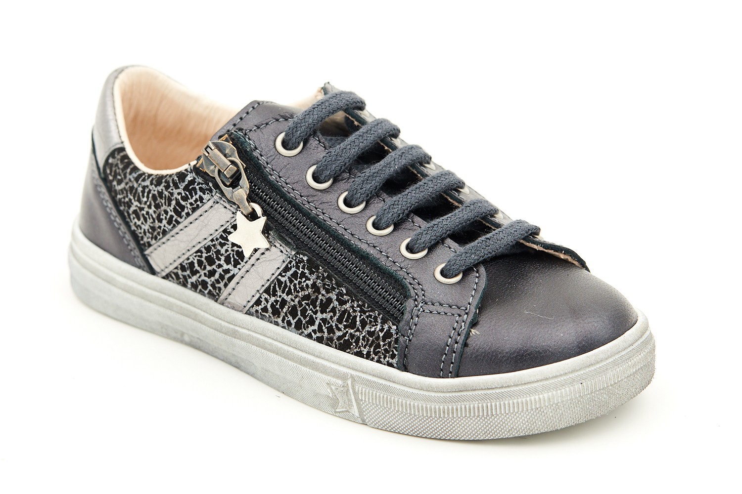 Pantofi casual negru/argintiu