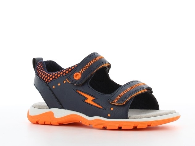 Sandale baieti sport bleumarin/portocaliu