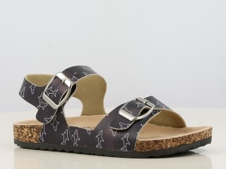 Sandale bleumarin cu imprimeu talpa pluta