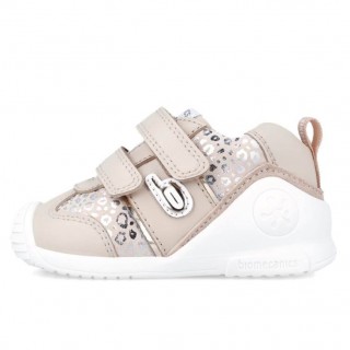 Pantofi Fete Biomecanics crem cu scay