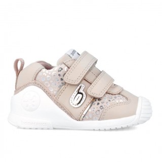 Pantofi Fete Biomecanics crem cu scay