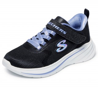 SKECHERS WAVE 9 fete negri cu sclipici din panza