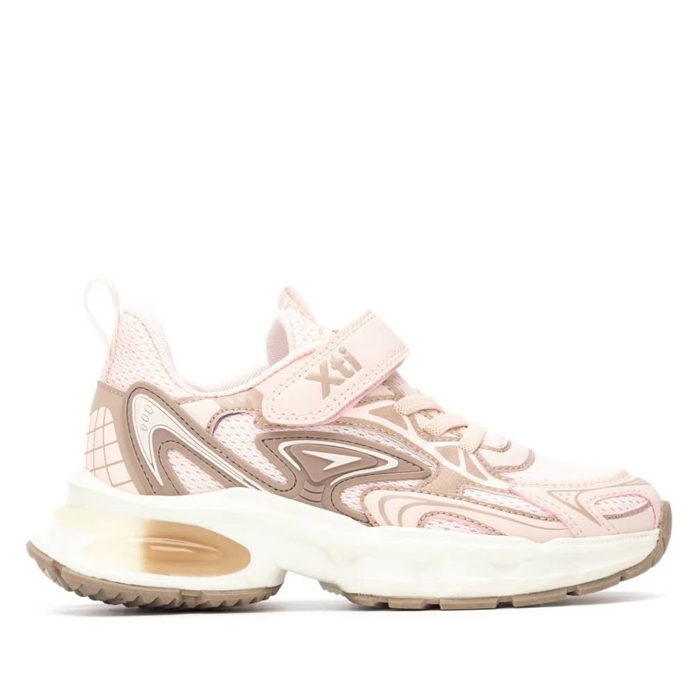 Sneakers fete roz , moderni cu talpa inalta