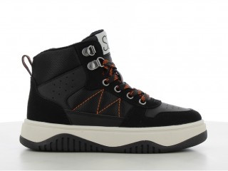 Ghete negre usoare cu siret si fermoar