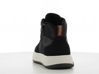 Ghete negre usoare cu siret si fermoar