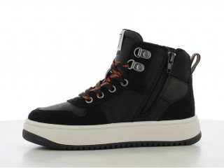 Ghete negre usoare cu siret si fermoar