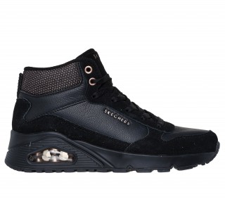 SKECHERS Ghete negre din piele naturala