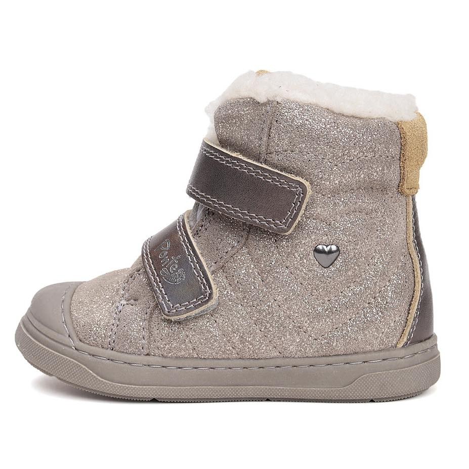 Ghete bej Ponte20 din piele naturala moale sidefata